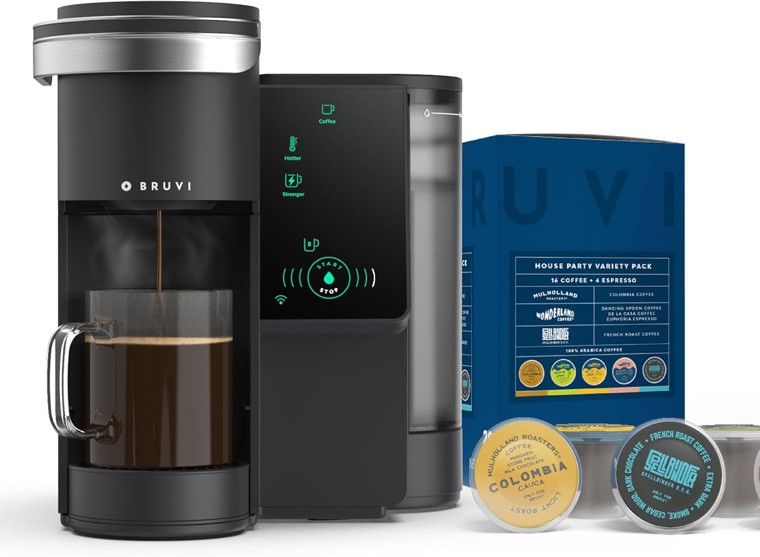 Coffee Plus Tea - シングルサーブコーヒーメーカーバンドル - コーヒー、エスプレッソ、コールドブリュー、抹茶など淹れられるコーヒー - マシン本体と20種類の詰め合わせが含まれています