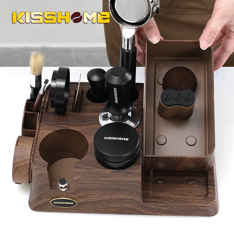 Coffee Tea Holder - KISSHOME エスプレッソタンパーステーションノックボックスコーヒーポルタフィルターホルダー 51 ミリメートル 54 ミリメートル