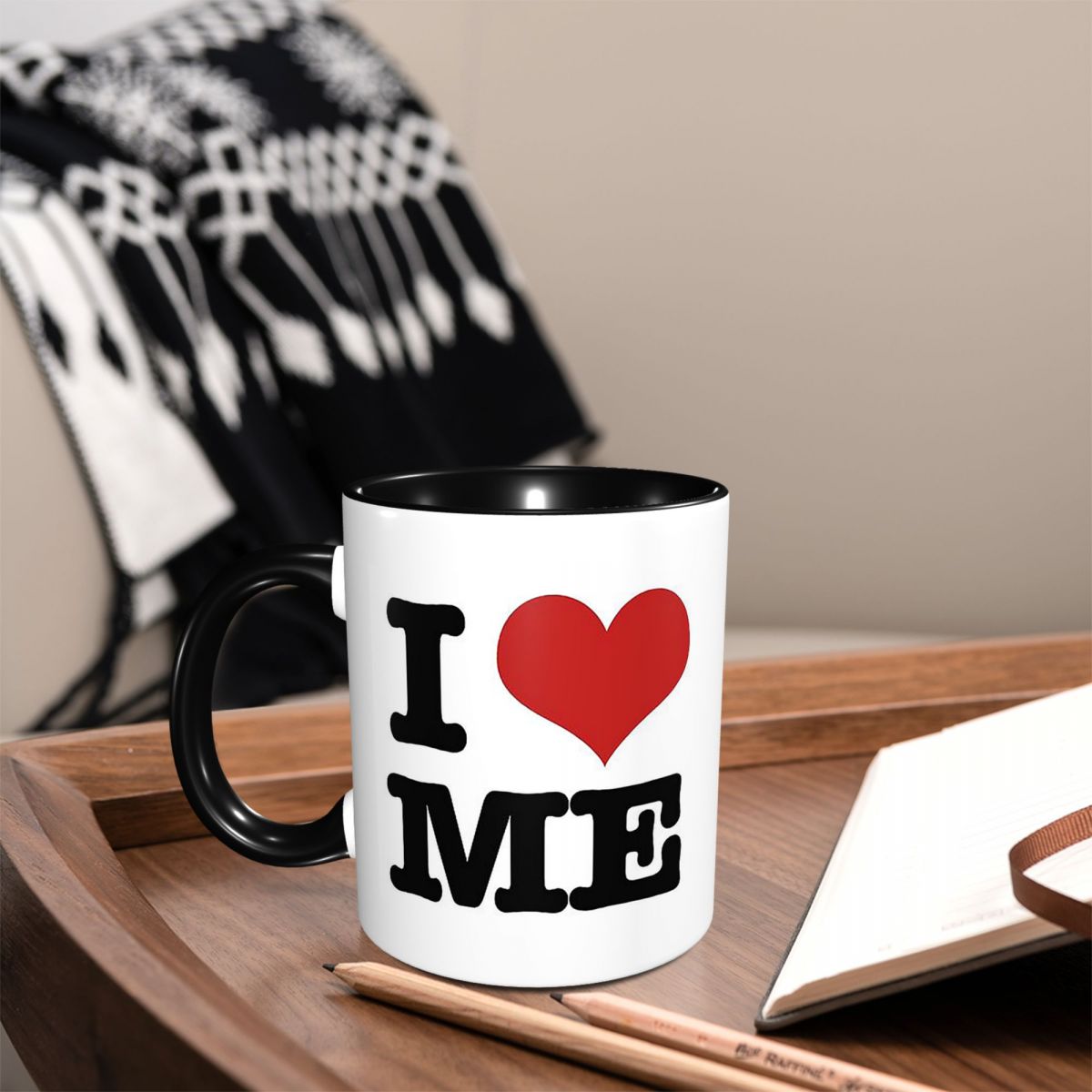 Coffee Tea Me - I Love Me マグカップ 面白いセラミックコーヒーカップ ティーカップ