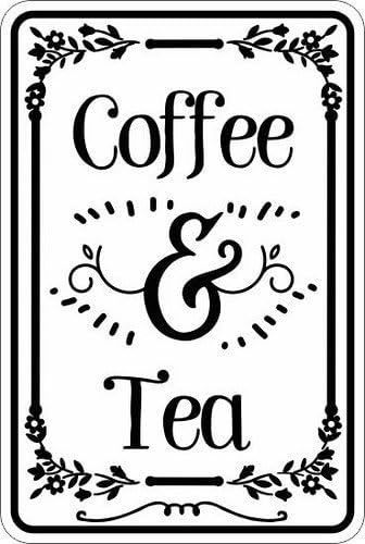Coffee Tea Joke - コーヒーと紅茶 8x12 面白いジョーク ユーモア ノベルティ メタルアルミサイン