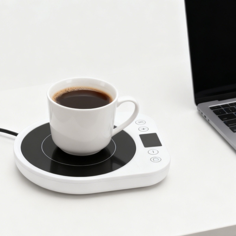 Coffee Tea Warmer - 110V マグウォーマー 3段階温度設定 電気カップヒーター 12時間タイマー 4時間自動シャットオフ機能付き