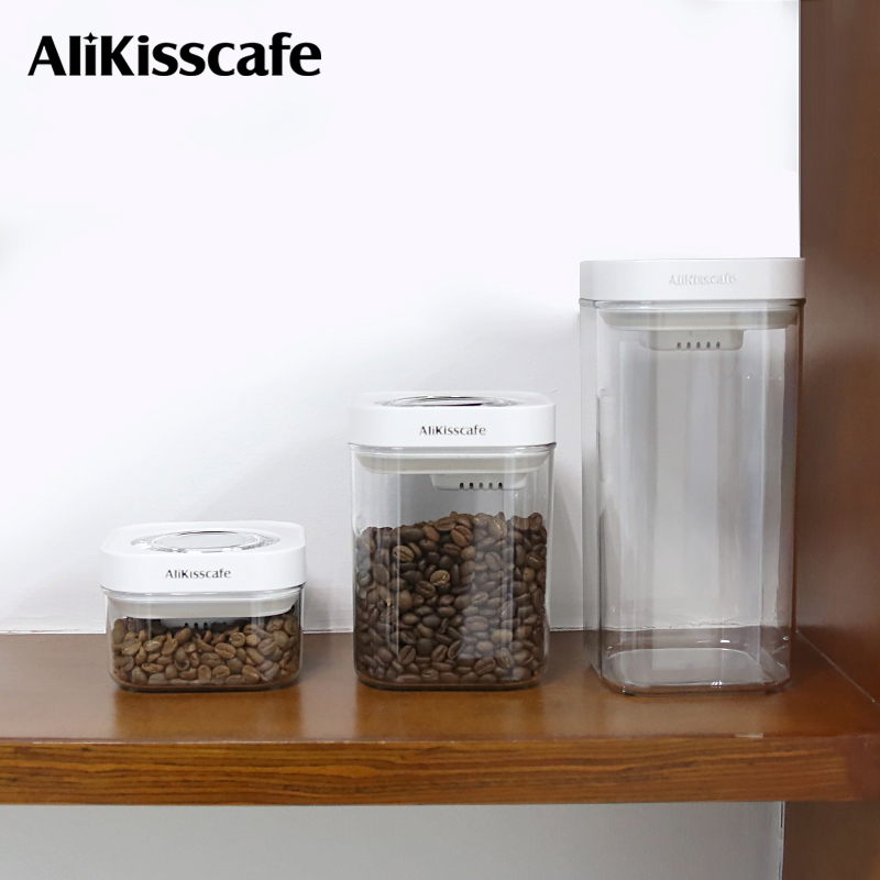 Coffee Tea Jars - AliKisscafe コーヒー豆保存容器真空密閉タンクジャーティー缶エスプレッソマシンアクセサリーキッチンバリスタツール