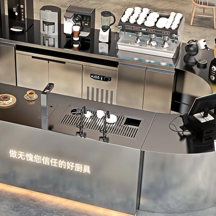 Coffee Tea And Company - カスタムバー コーヒーショップ ミルクティーショップ 会社 カスタム受付デスク ウォーターバー受付デスク