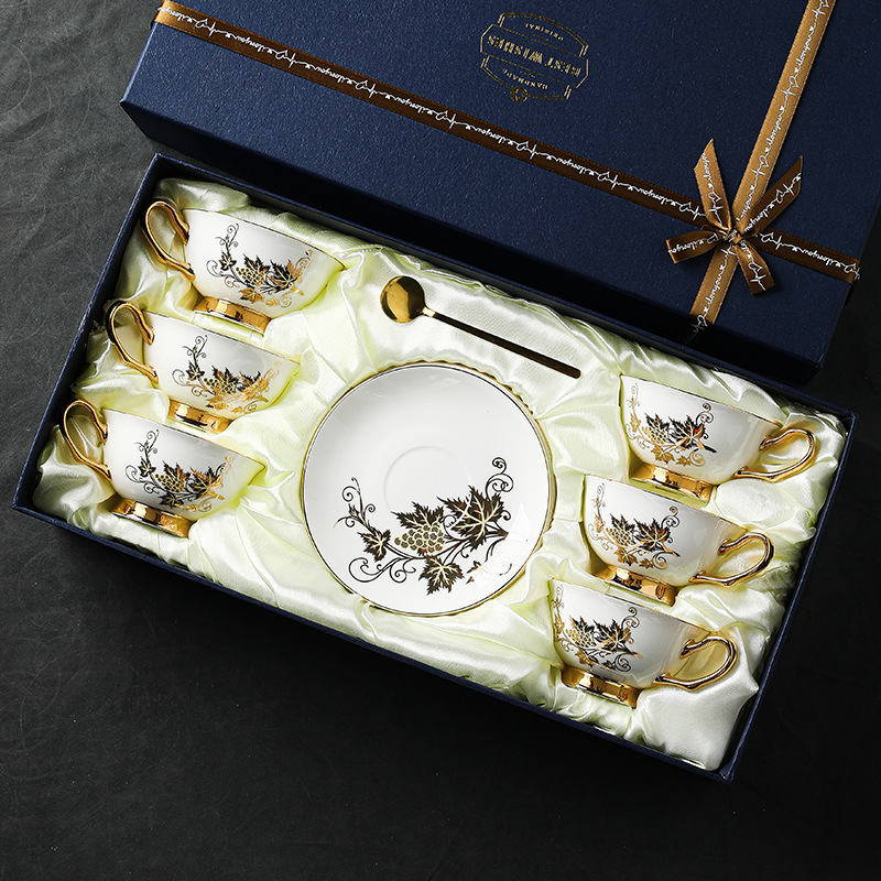 Coffee Tea English - コーヒーカップ 小さな上品なセット セラミック イギリス式アフタヌーンティー ボーンチャイナ ヨーロッパ風カップ＆ソーサー