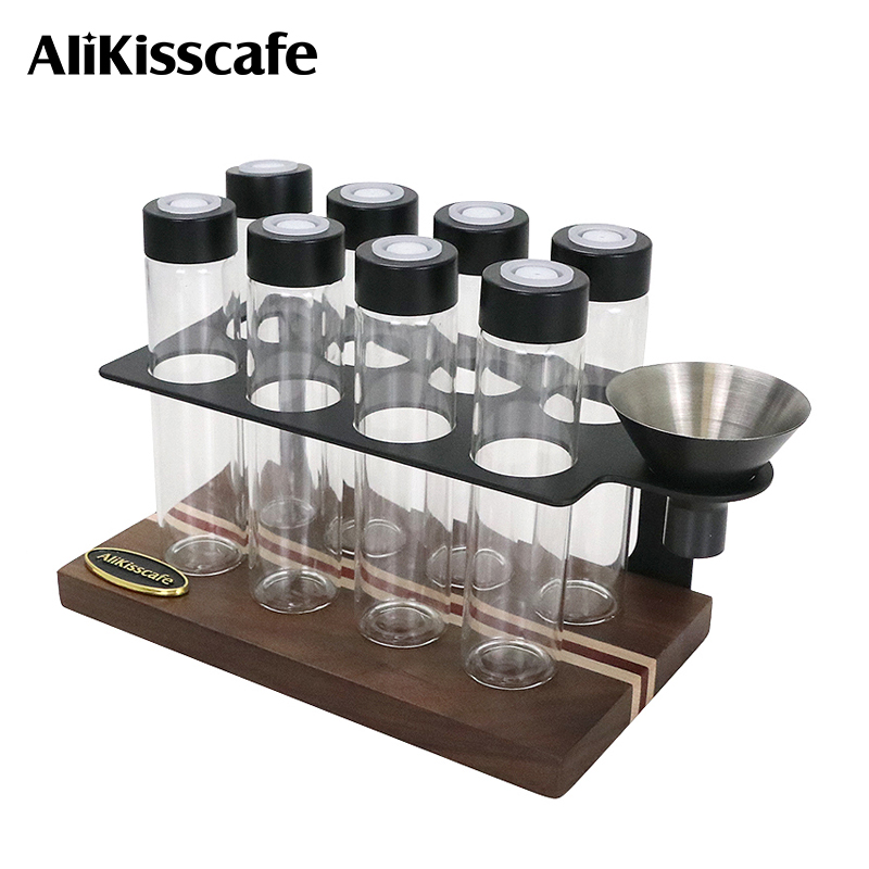 Coffee Tea Containers - Alikisscafe コーヒー豆保存チューブコンテナディスプレイ単回用量茶排気バルブバリスタツールエスプレッソアクセサリーコーヒーウェア