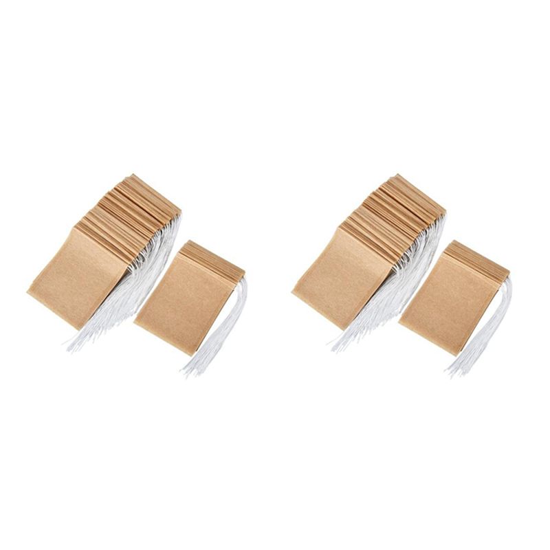 Coffee Tea Leaf - AS60-600個入りティーフィルターバッグ 使い捨て紙製ティーバッグ 巾着付き 無漂白紙、茶葉やコーヒーに適しています