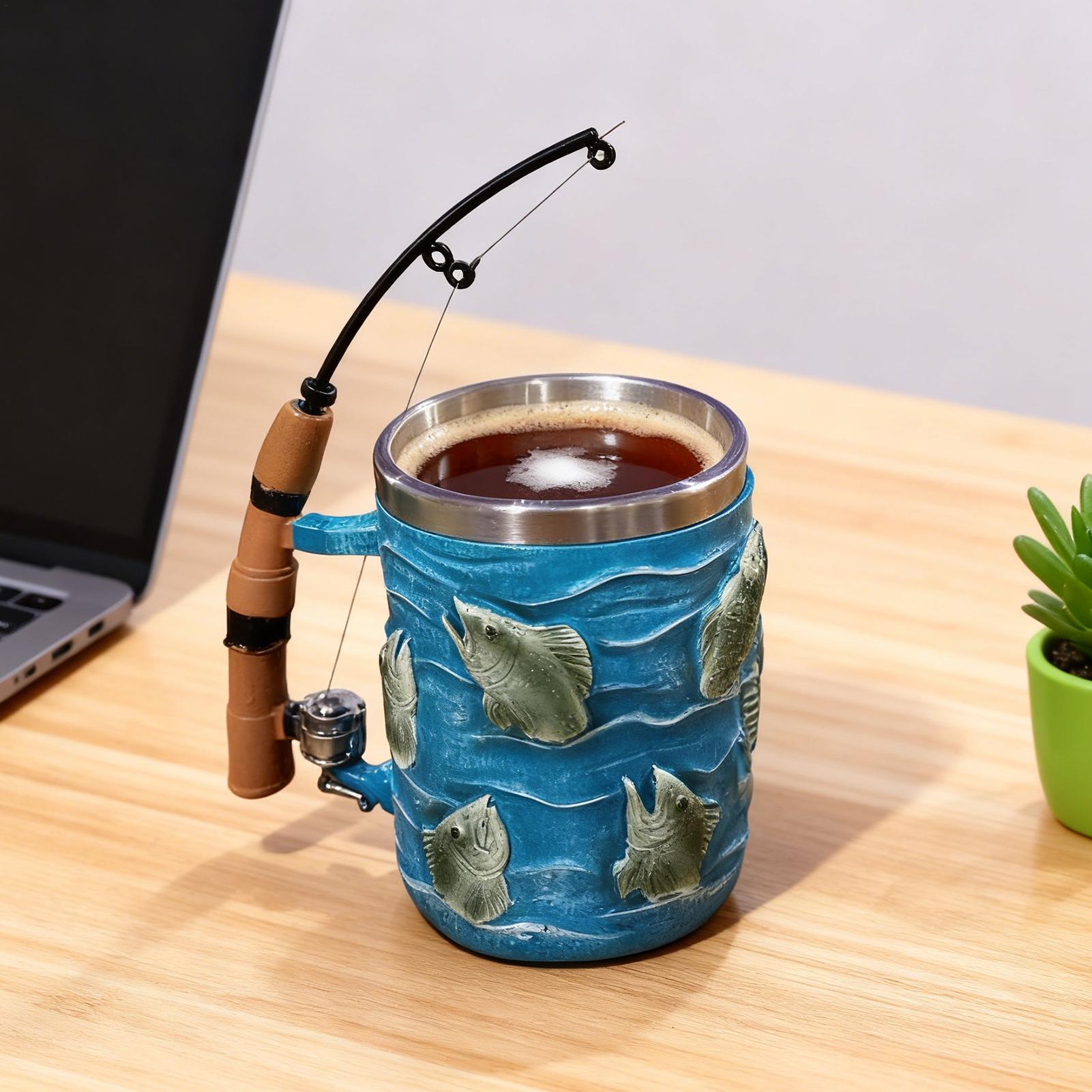 Coffee Tea Exchange - コーヒーマグ樹脂製冷温両用飲料水カップ釣りテーマデコレーションチョコレート紅茶ワインビール家庭キャンプ寮ホテルアパート用
