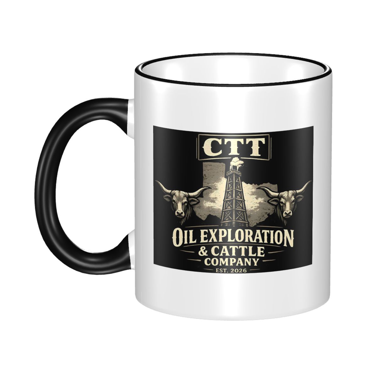 Coffee Tea And Company - CTT オイル探査および牛飼育会社マグカップ面白いセラミックコーヒーカップティーマグカップミルクカップドリンクウェア友人へのギフト