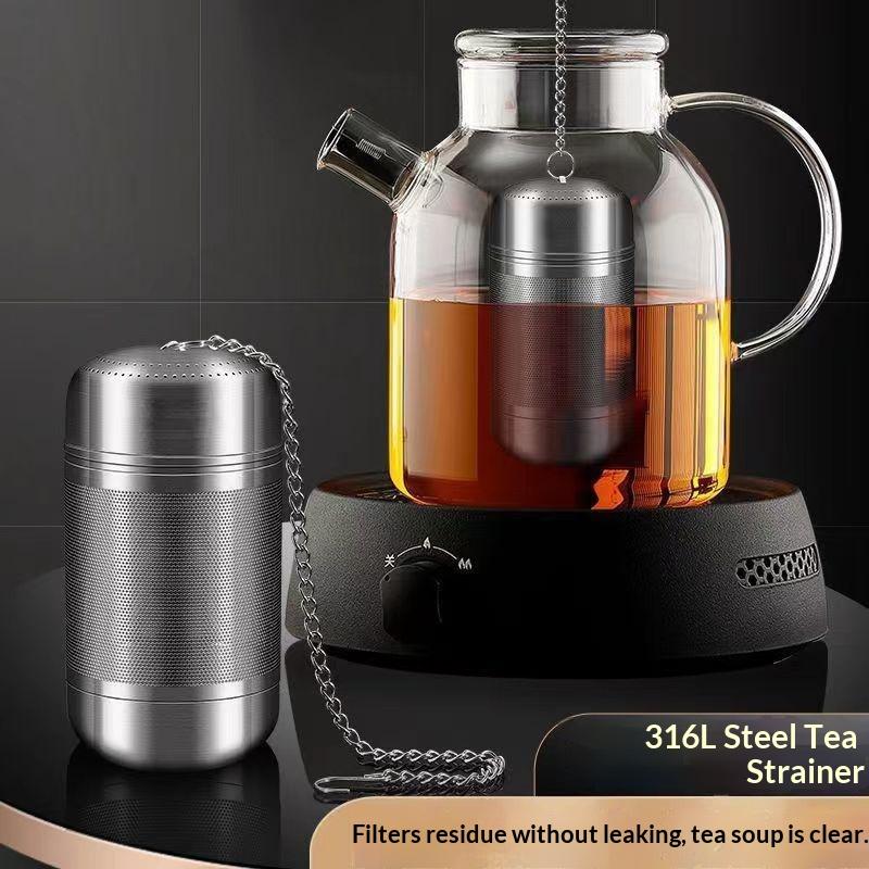 Coffee Tea Leaf - ステンレス製の細かいメッシュの茶こしボール、再利用可能なスパイス・コーヒーフィルター、茶葉用、家庭用茶器、キッチンアクセサリー