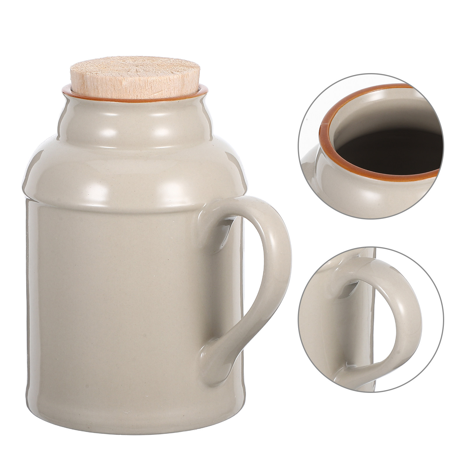 装飾的なヴィンテージセラミック製水差し、蓋付きレトロキッチン - Coffee Tea Containers のレビューと価格