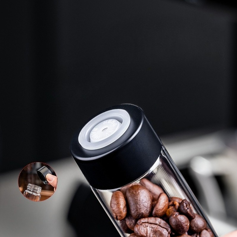 JUSTINLAU ガラス製コーヒー豆保存容器 気密1方向バ - Coffee Tea Jars のレビューと価格