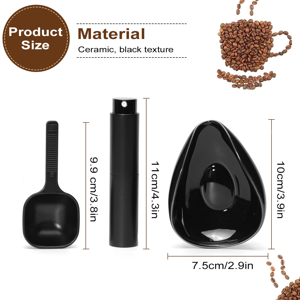 Leeseph コーヒー豆計量カップとスプーンセット、セラミ - Coffee Or Tea Please のレビューと価格