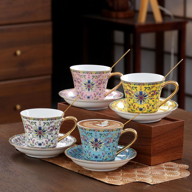 180 ミリリットルヨーロッパスタイルのセラミックコーヒーカ - Coffee Tea English のレビューと価格