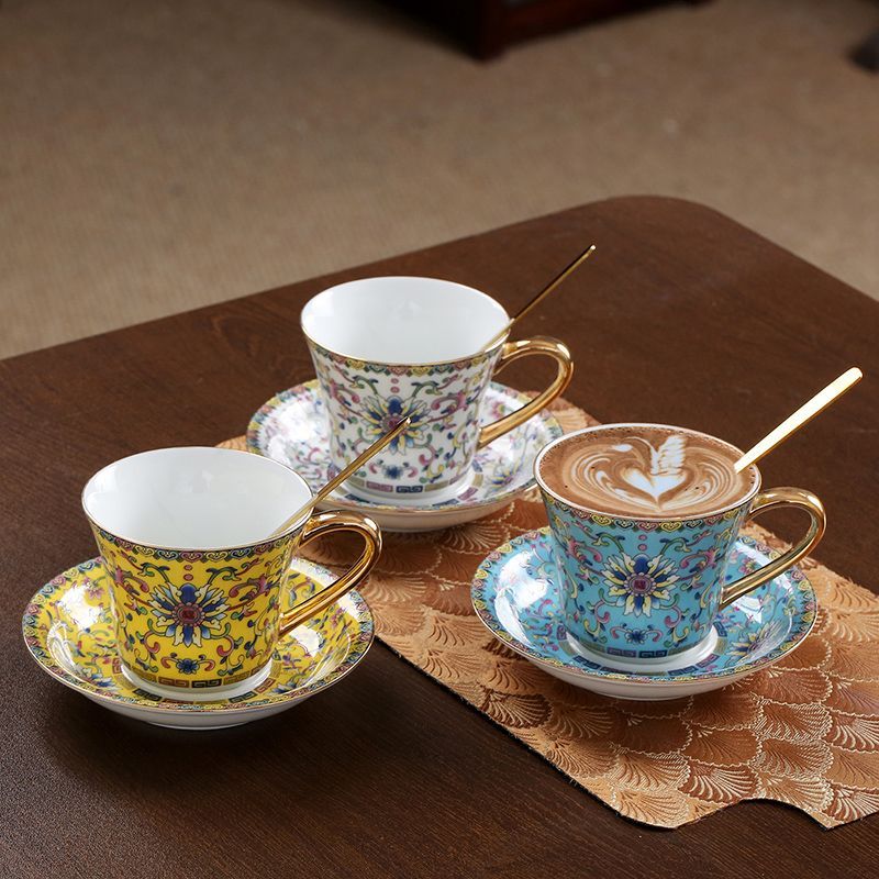 180 ミリリットルヨーロッパスタイルのセラミックコーヒーカ - Coffee Tea English のレビューと価格