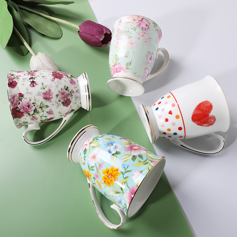 クリエイティブな磁器コーヒーカップ,家庭用ウォーターカップ, - Coffee Tea English のレビューと価格