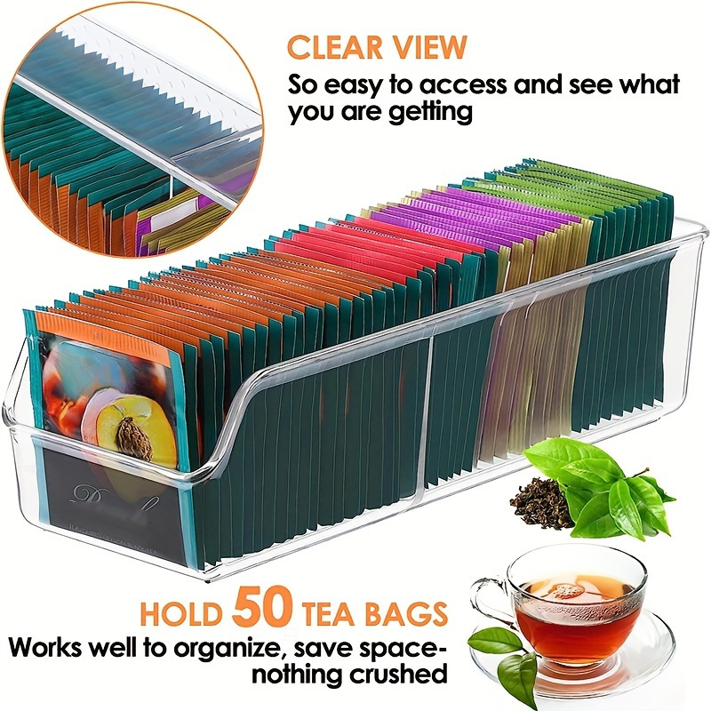 1個入り透明ティーバッグオーガナイザーボックス - 砂糖、コ - Coffee Tea Containers のレビューと価格
