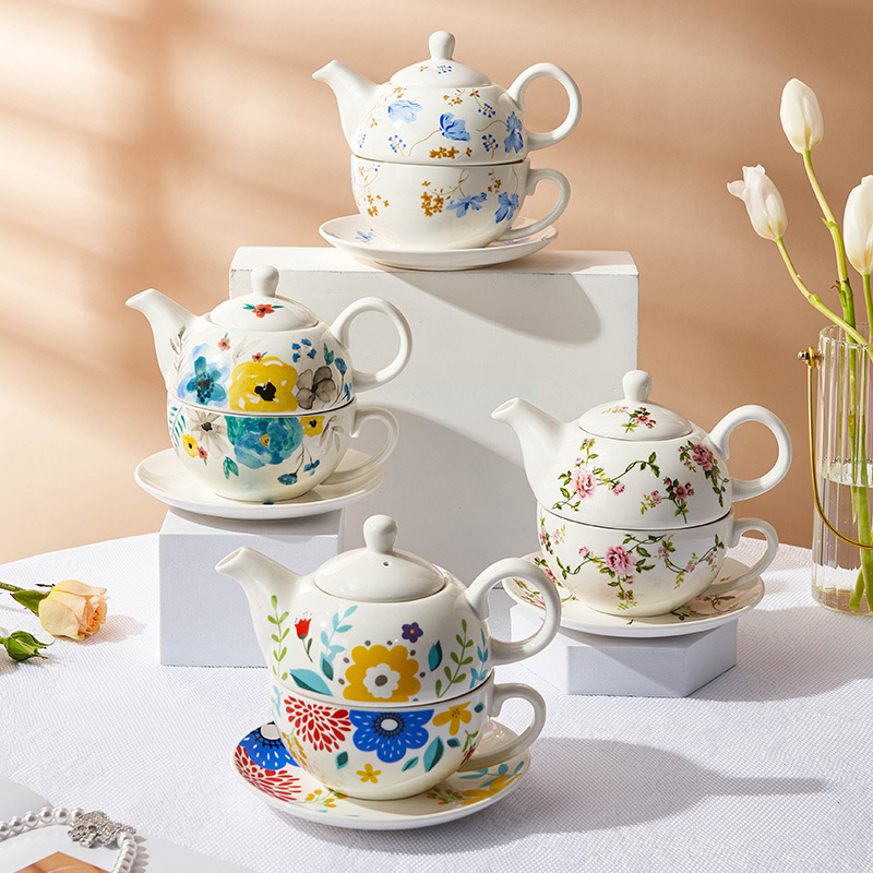 母子ティーポットセット、イングリッシュセラミックシングルコー - Coffee Tea English のレビューと価格