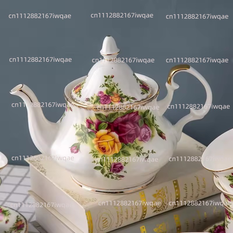 ヨーロッパの骨磁器コーヒーセット、ゴールドアフタヌーンティー - Coffee Tea English のレビューと価格