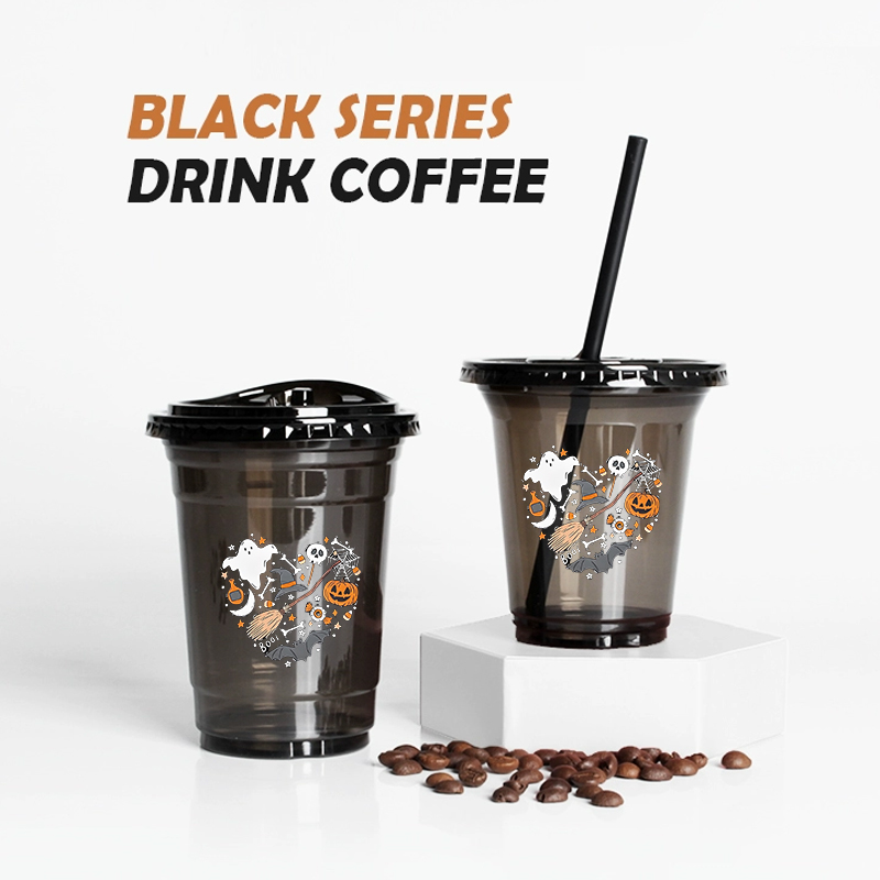 ロゴ入り使い捨て透明ペットコーヒーカップ、コールドドリンクカ - Coffee Tea House のレビューと価格