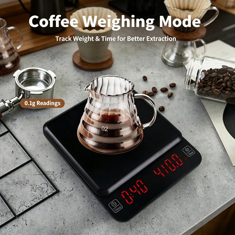 3kg/0.1g高精度デジタルコーヒースケール、LEDポータ - Coffee & Tea Collective のレビューと価格