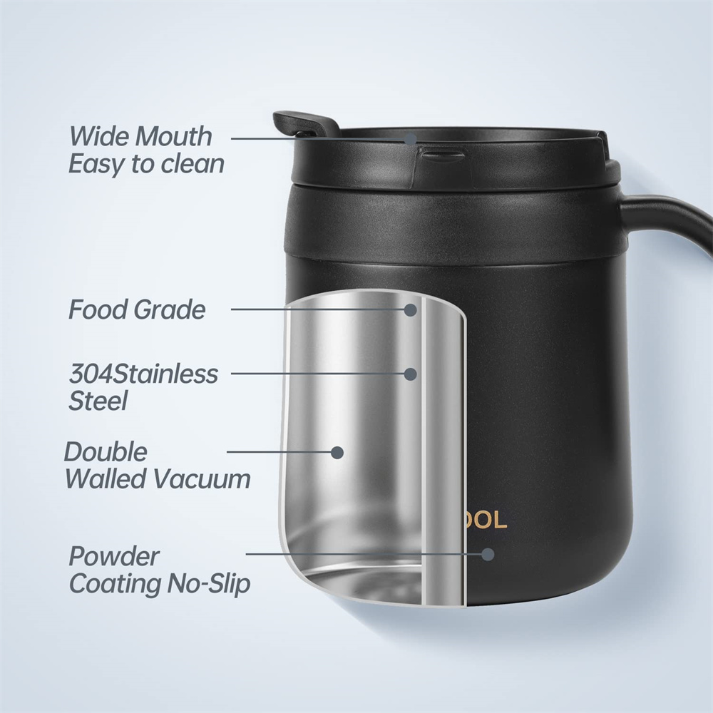 350/500 ミリリットル断熱コーヒーマグハンドル付きステ - Coffee Tea Exchange のレビューと価格