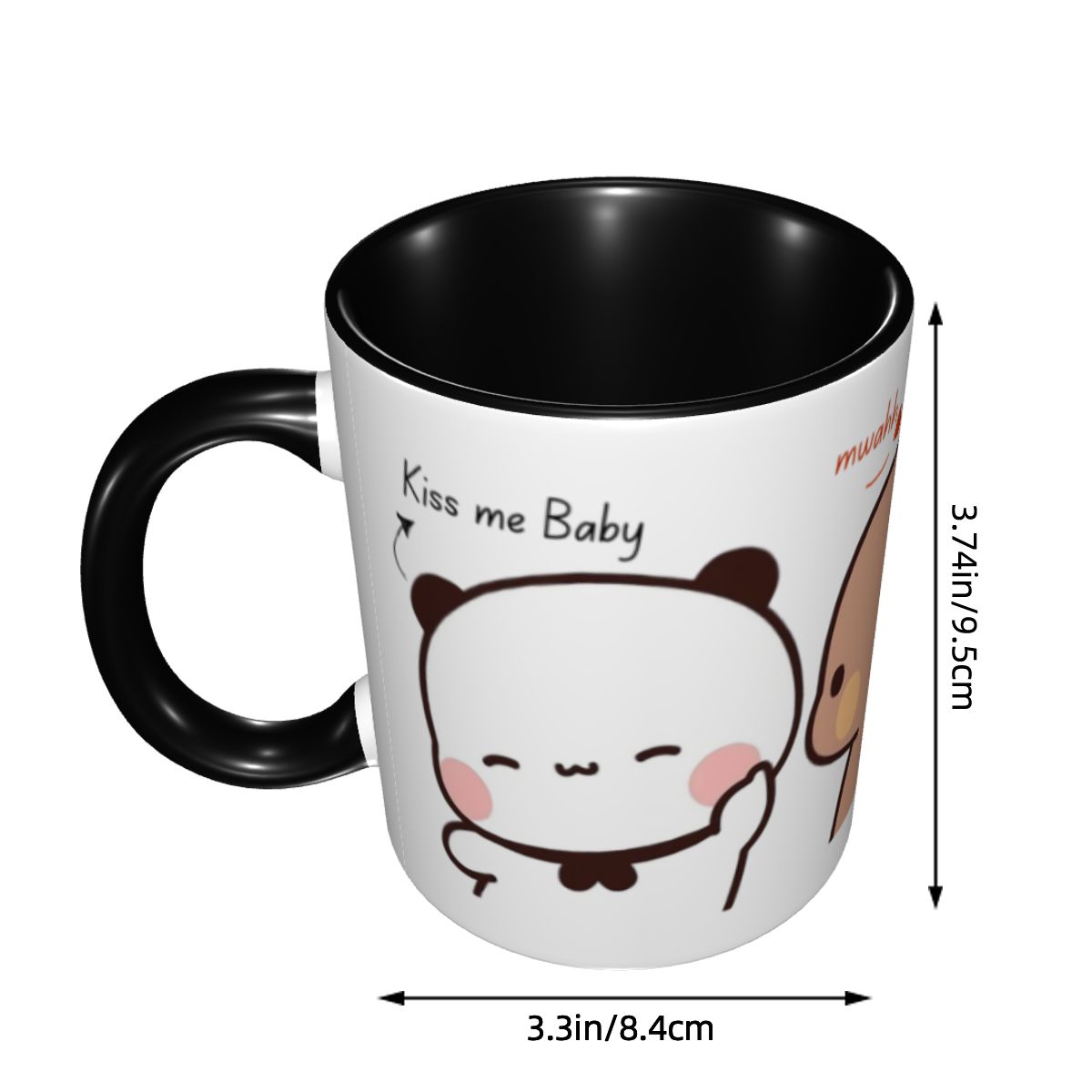 パーソナライズされた「キスミー・ベイビー・ムワ・ブブ・ドゥド - Coffee Tea Me のレビューと価格