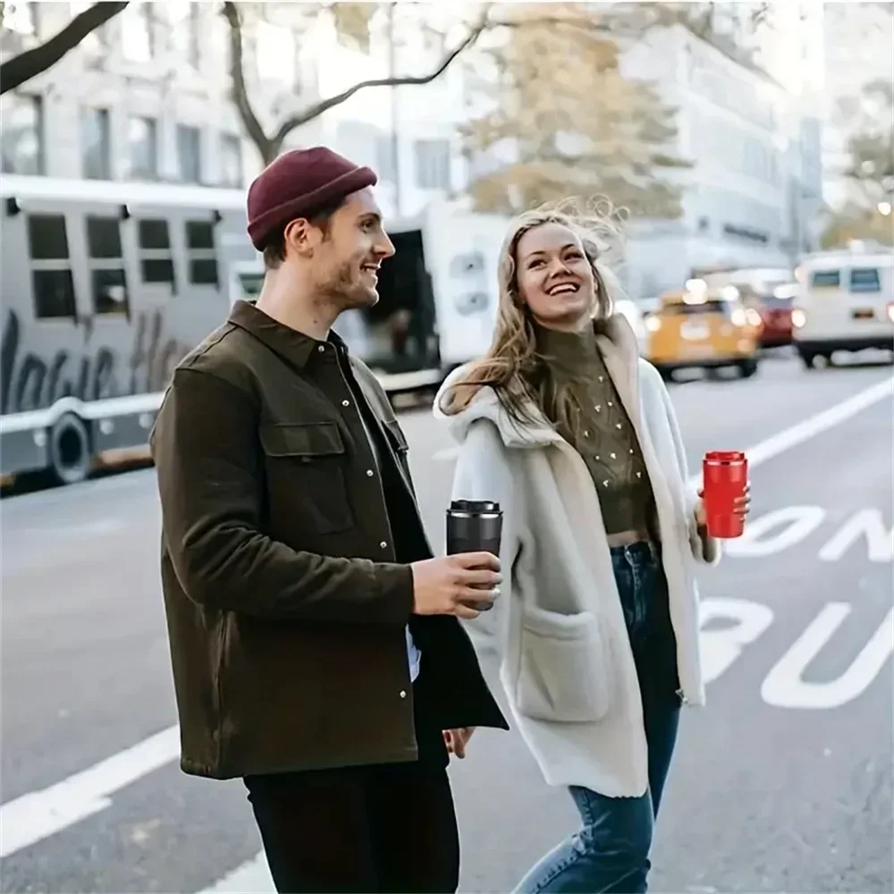 新しいサーモカフェサーモカップ、お茶、水、コーヒー用、二重ス - Coffee Tea Exchange のレビューと価格