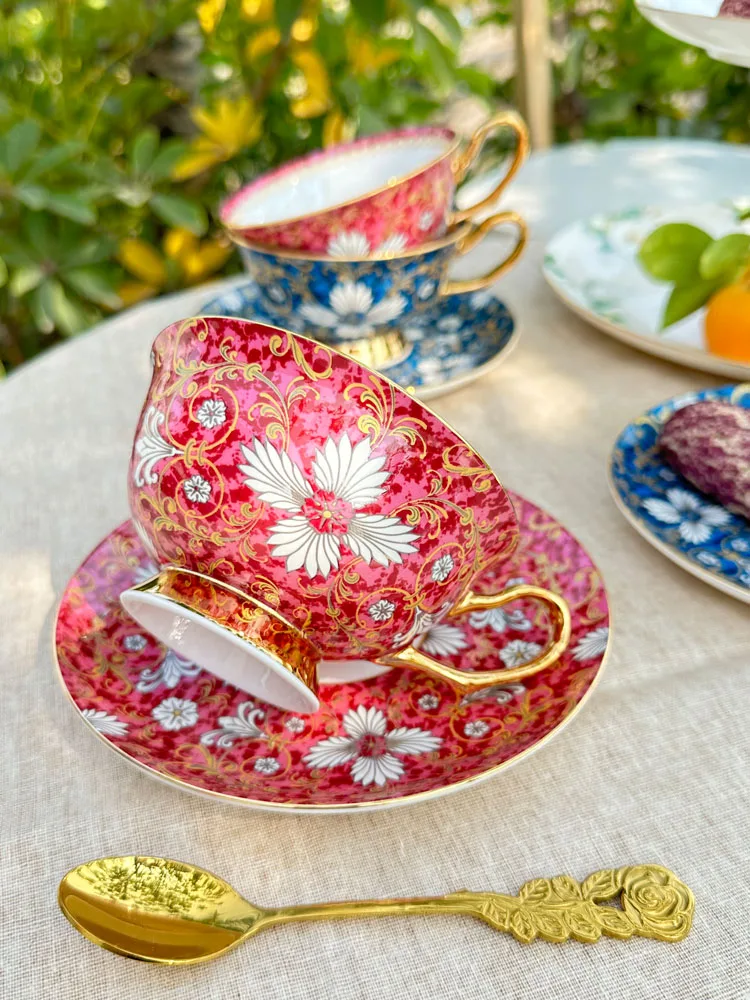 ヨーロッパ風高級ボーンチャイナコーヒーカップ＆ソーサーセット - Coffee Tea English のレビューと価格