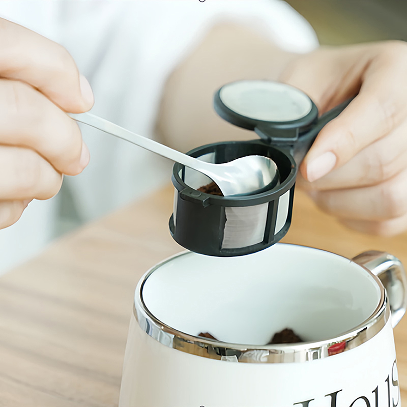 1PC コーヒーカプセルパウダーフィルタースプーンティーイン - Coffee Tea Leaf のレビューと価格
