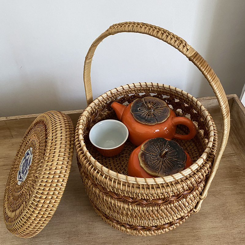ベトナム産ラタン製二層フードボックス、卓上コーヒーテーブル、 - Coffee Tea Vietnam のレビューと価格
