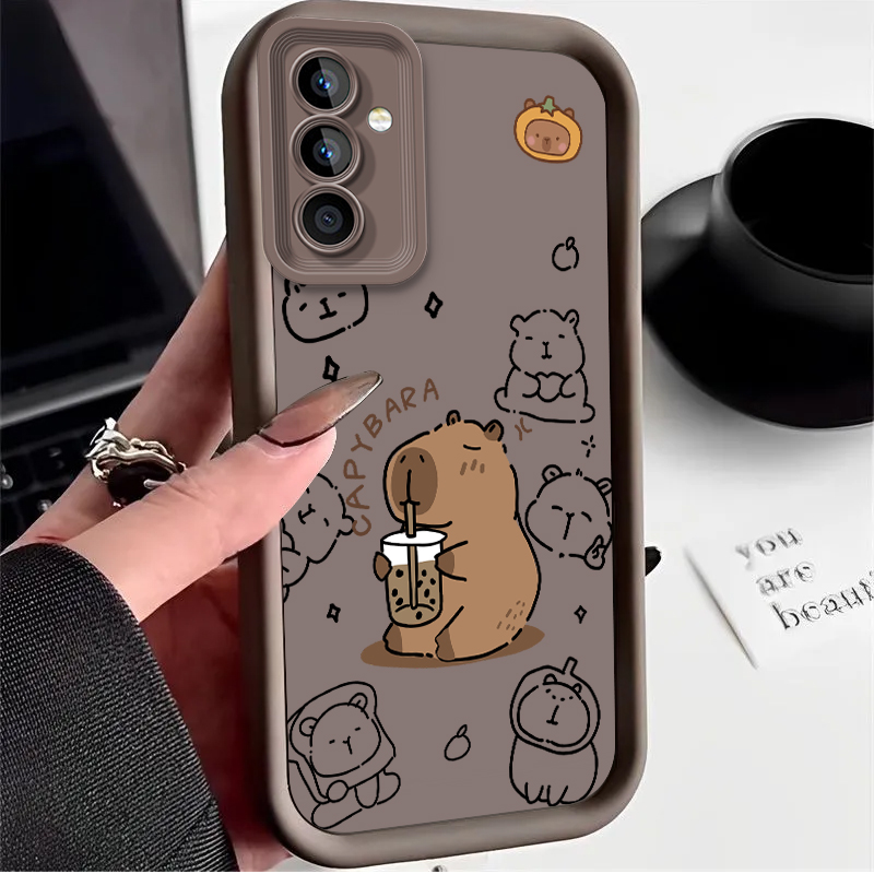 カピバラがバブルティーを飲むデザインのSamsung Gal - Coffee Plus Tea のレビューと価格