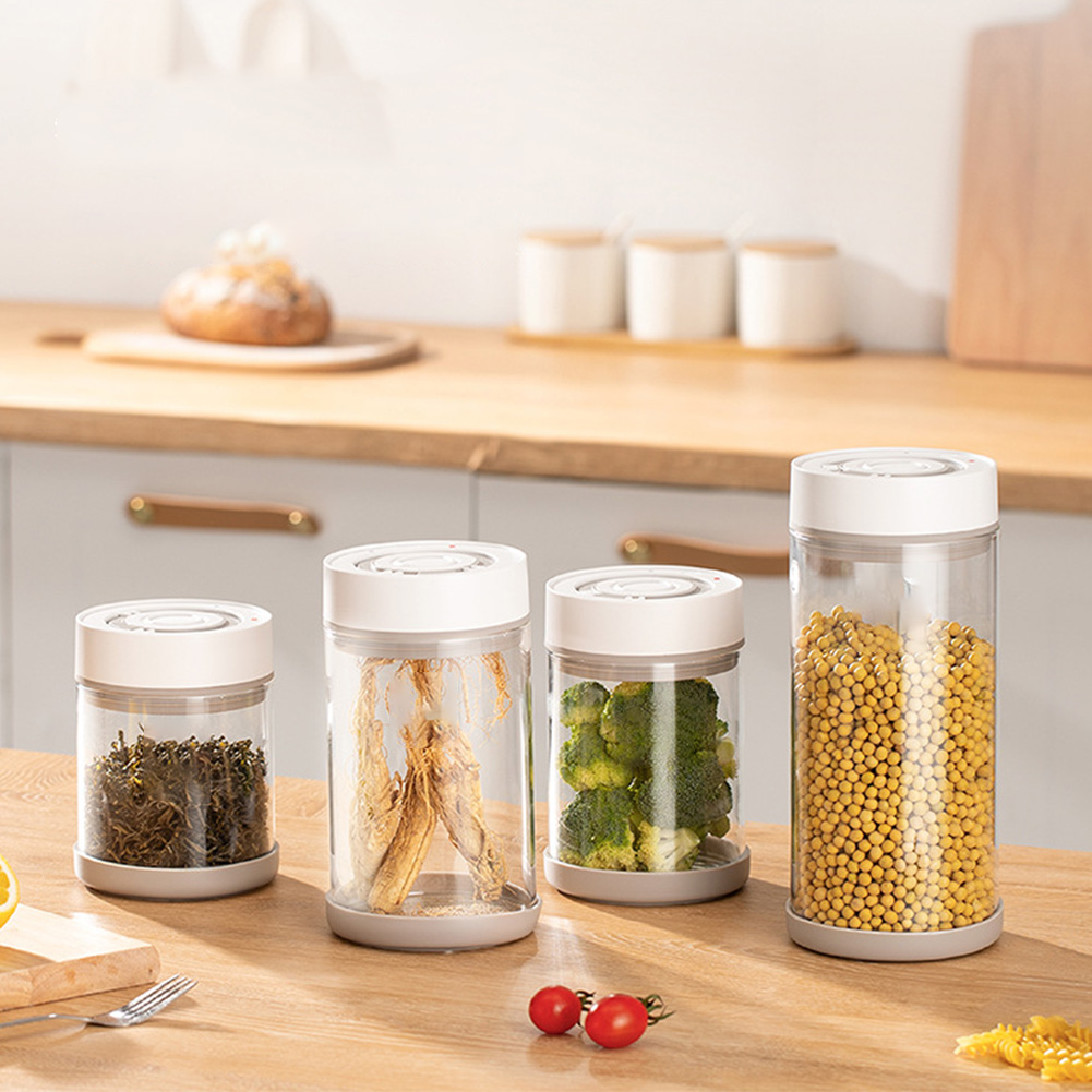 キッチン防湿ガラスコーヒー豆ジャー自動インテリジェント真空保 - Coffee Tea Jars のレビューと価格