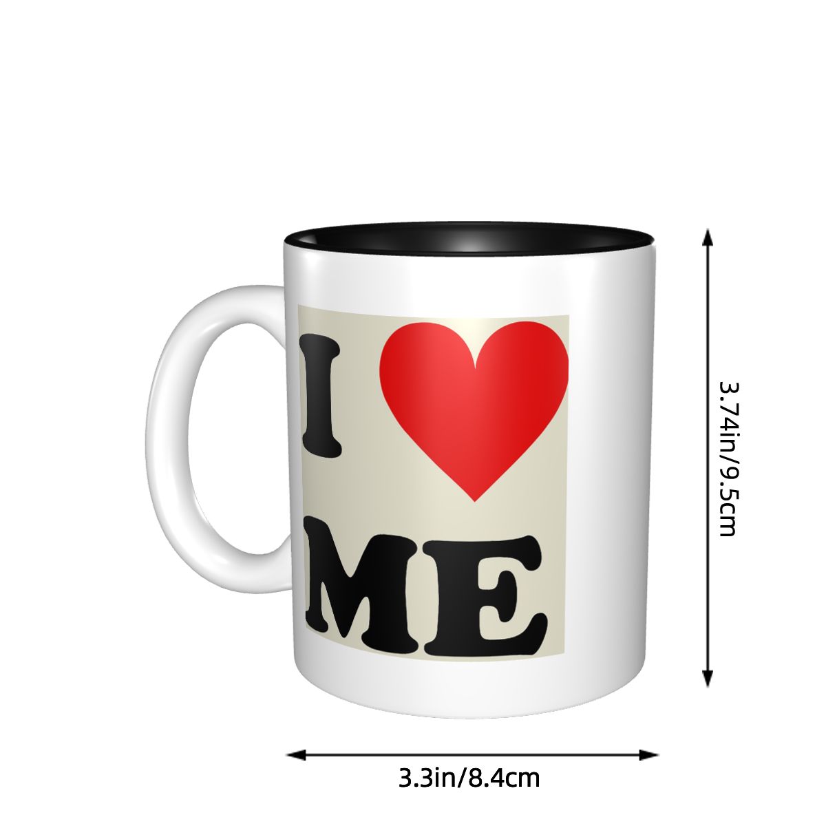 I Love Me ハートマグ 面白いセラミックコーヒーカッ - Coffee Tea Me のレビューと価格