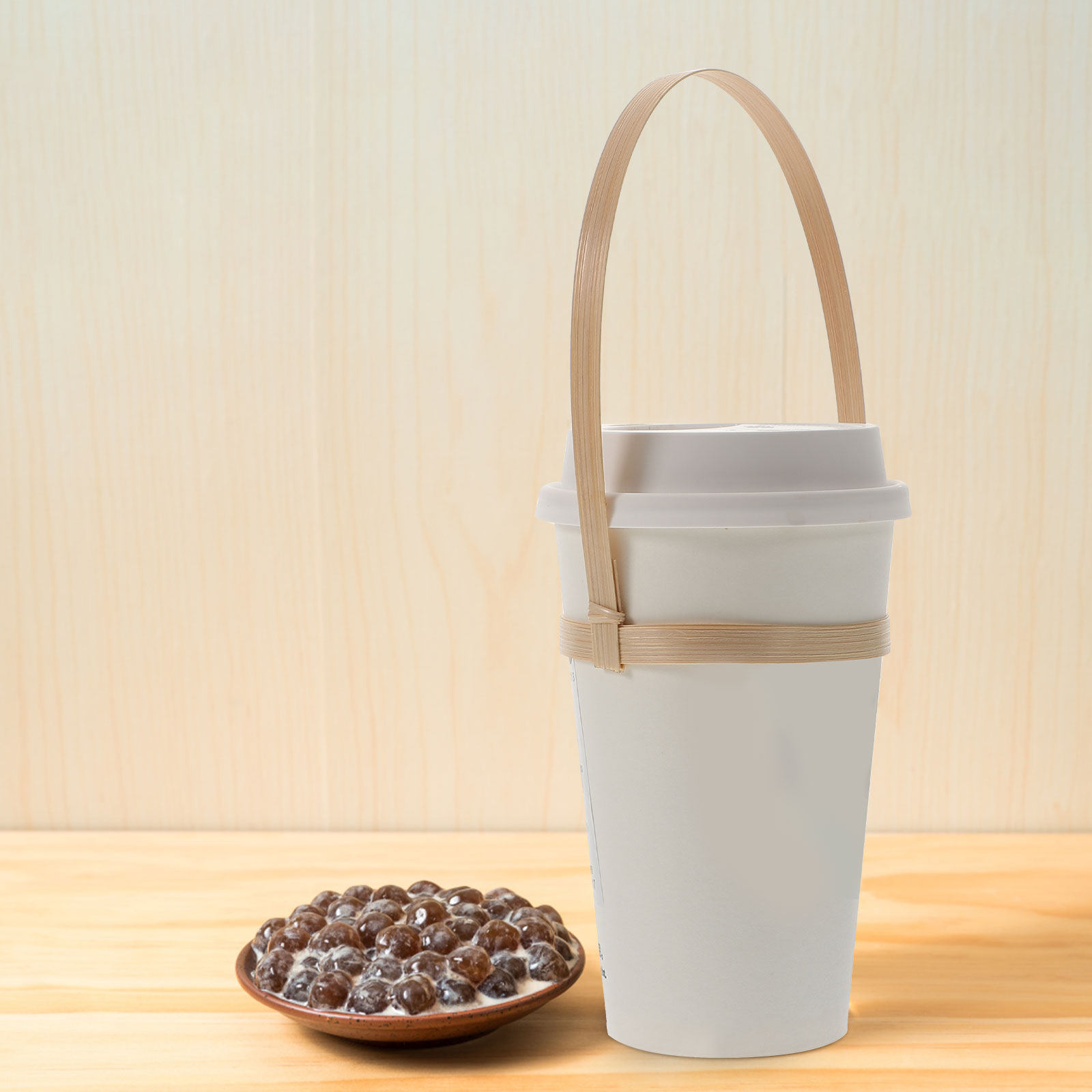 10 個竹製ドリンクキャリアコーヒーカップホルダー織物テイク - Coffee Tea Holder のレビューと価格