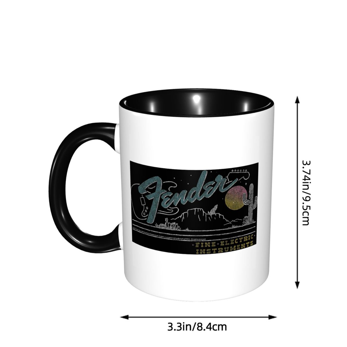 会社90年代ジャズフェンダーギター音楽マグカップ面白いセラミ - Coffee Tea And Company のレビューと価格