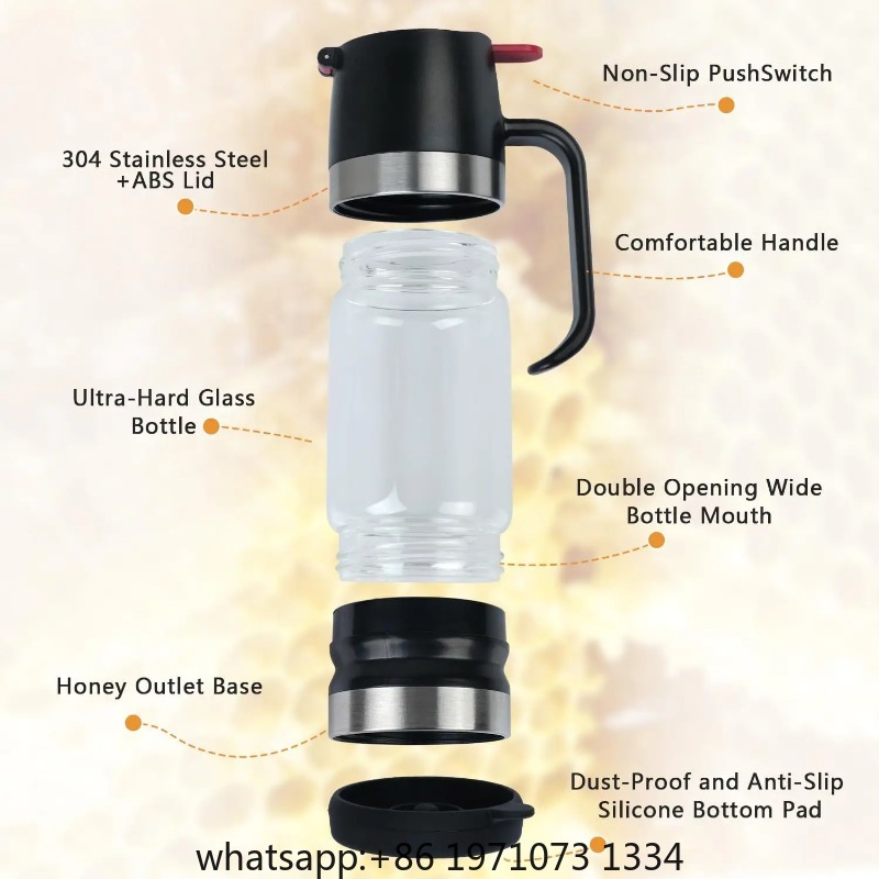 ベース付きの液だれしないハニーディスペンサー、ハンドル付きガ - Coffee Or Tea Please のレビューと価格