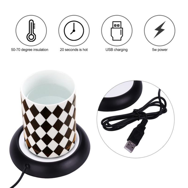 USB木目調カップウォーマー マグマット オフィス用 ティー - Coffee Tea Warmer のレビューと価格