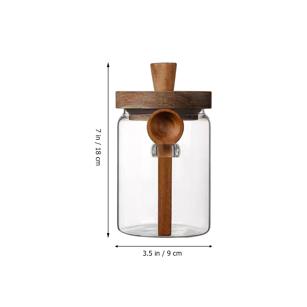 ガラス製コーヒー豆保存容器 密閉木製蓋付き 漏れ防止 キッチ - Coffee Tea Jars のレビューと価格