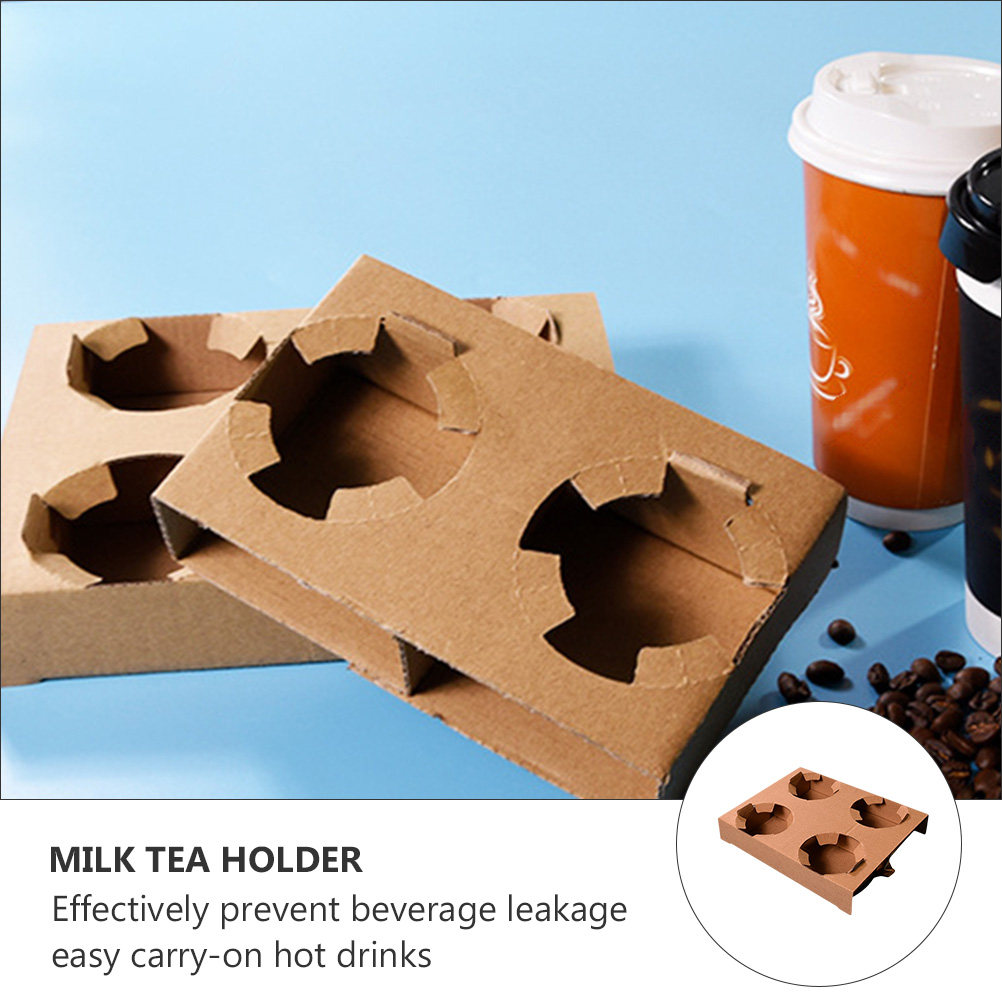 10 個環境に優しい生分解性紙ドリンクキャリアトレイコーヒー - Coffee Tea Holder のレビューと価格