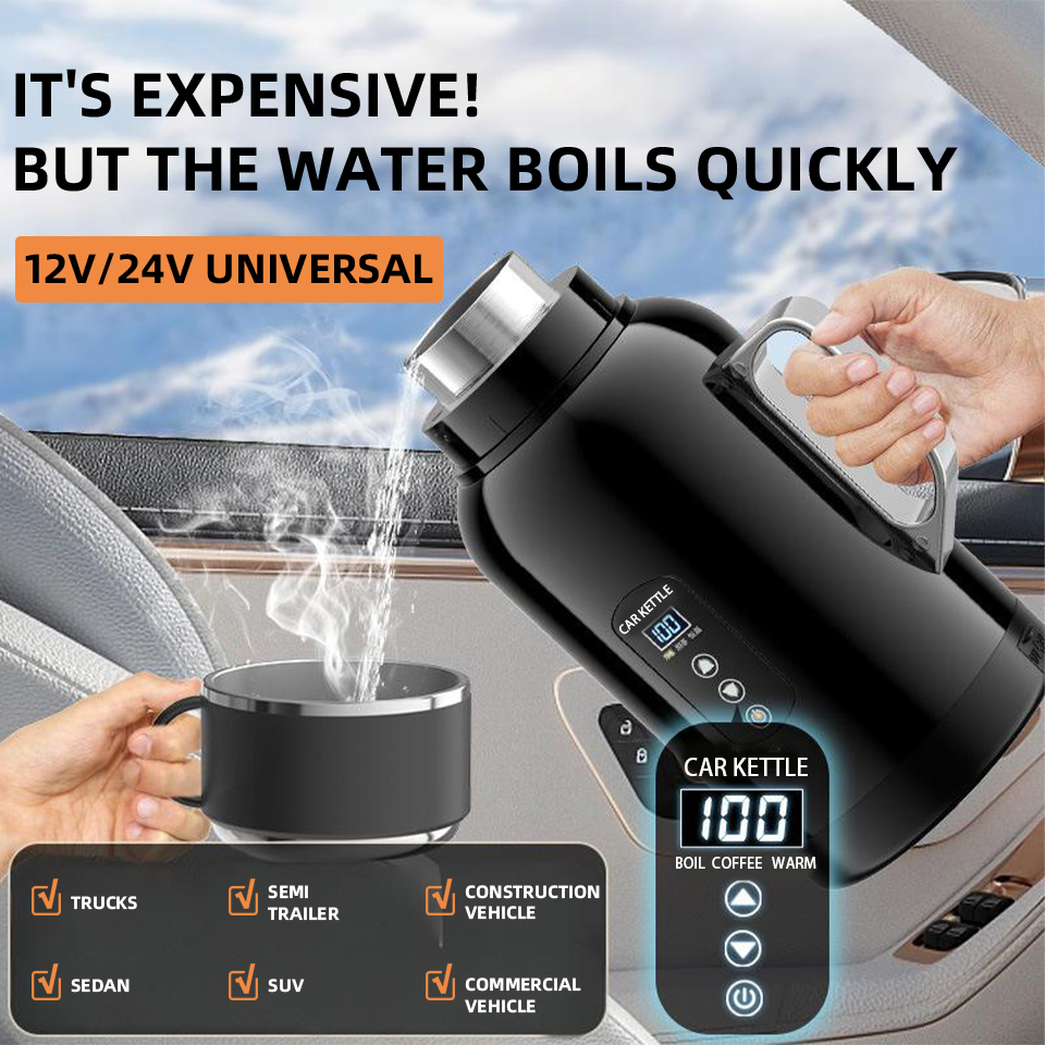 12V 24V 車用ケトル電気湯沸かし器ポータブルトラベルマ - Coffee Tea Exchange のレビューと価格