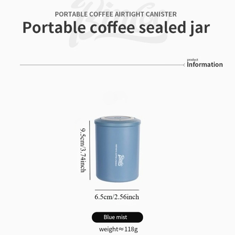 ビンクー コーヒーパウダー用気密ジャー ミニポータブル屋外豆 - Coffee Tea Jars のレビューと価格