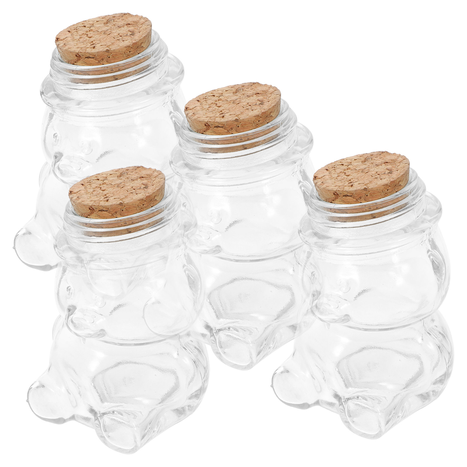 4個入りガラスキャンディジャーセット 透明な気密食品保存容器 - Coffee Tea Jars のレビューと価格
