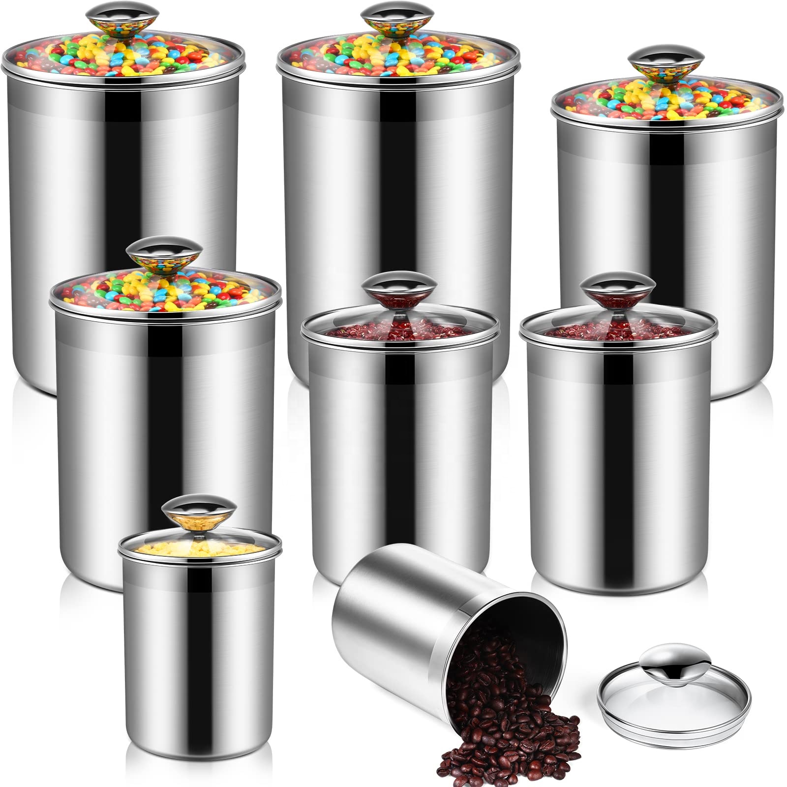 食品保存容器 茶葉 コーヒー 砂糖 小麦粉 密閉 キッチン  - Coffee Tea Containers のレビューと価格