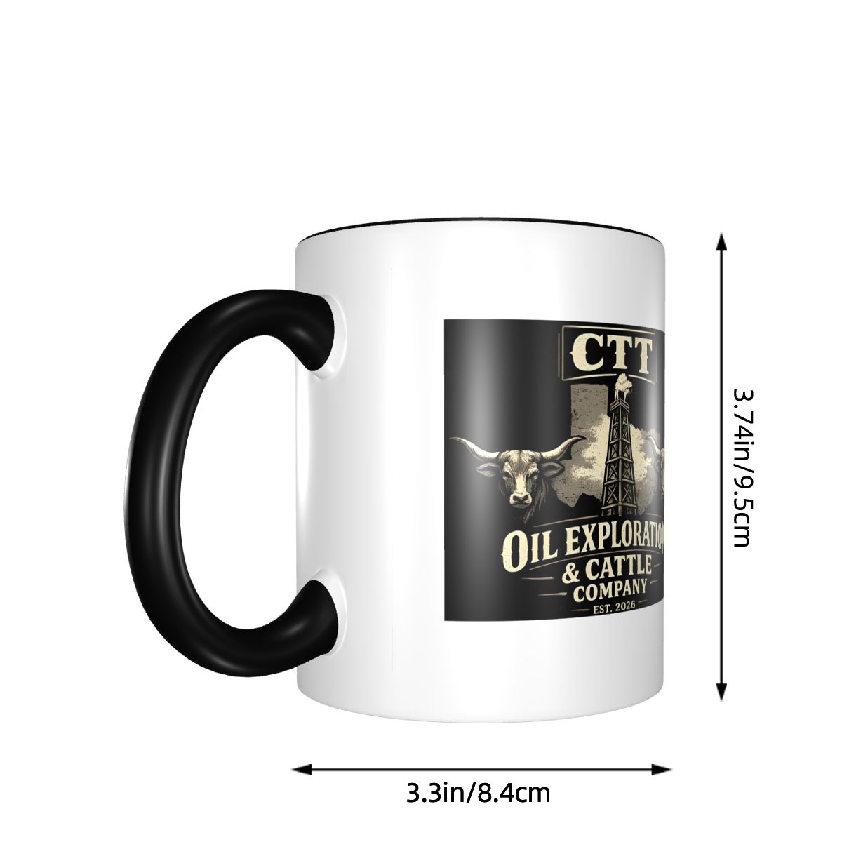 CTT オイル探査および牛飼育会社マグカップ面白いセラミック - Coffee Tea And Company のレビューと価格
