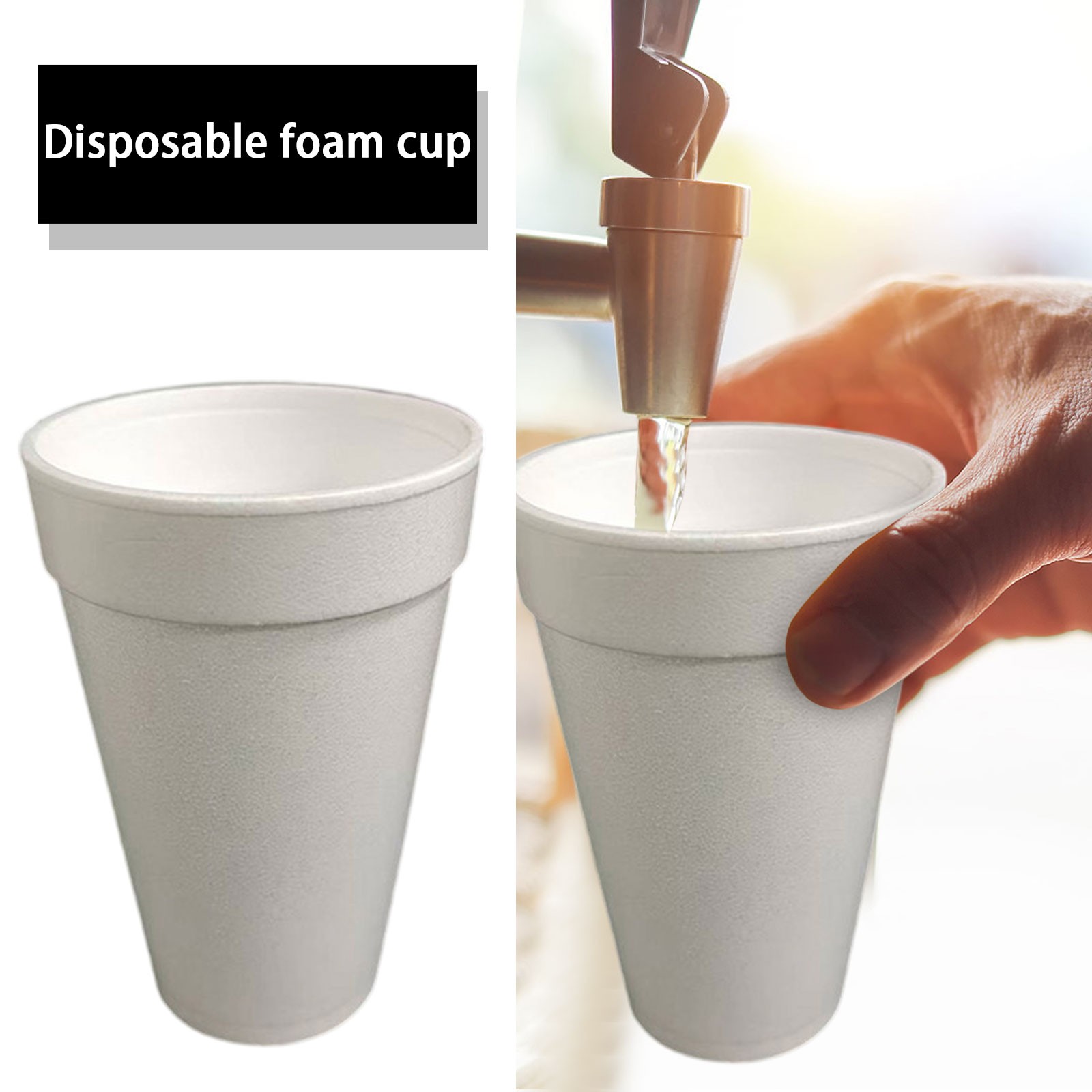 50個の白い使い捨て紙コップ、ミルクティー、コーヒー、紅茶、 - Coffee Tea And Company のレビューと価格