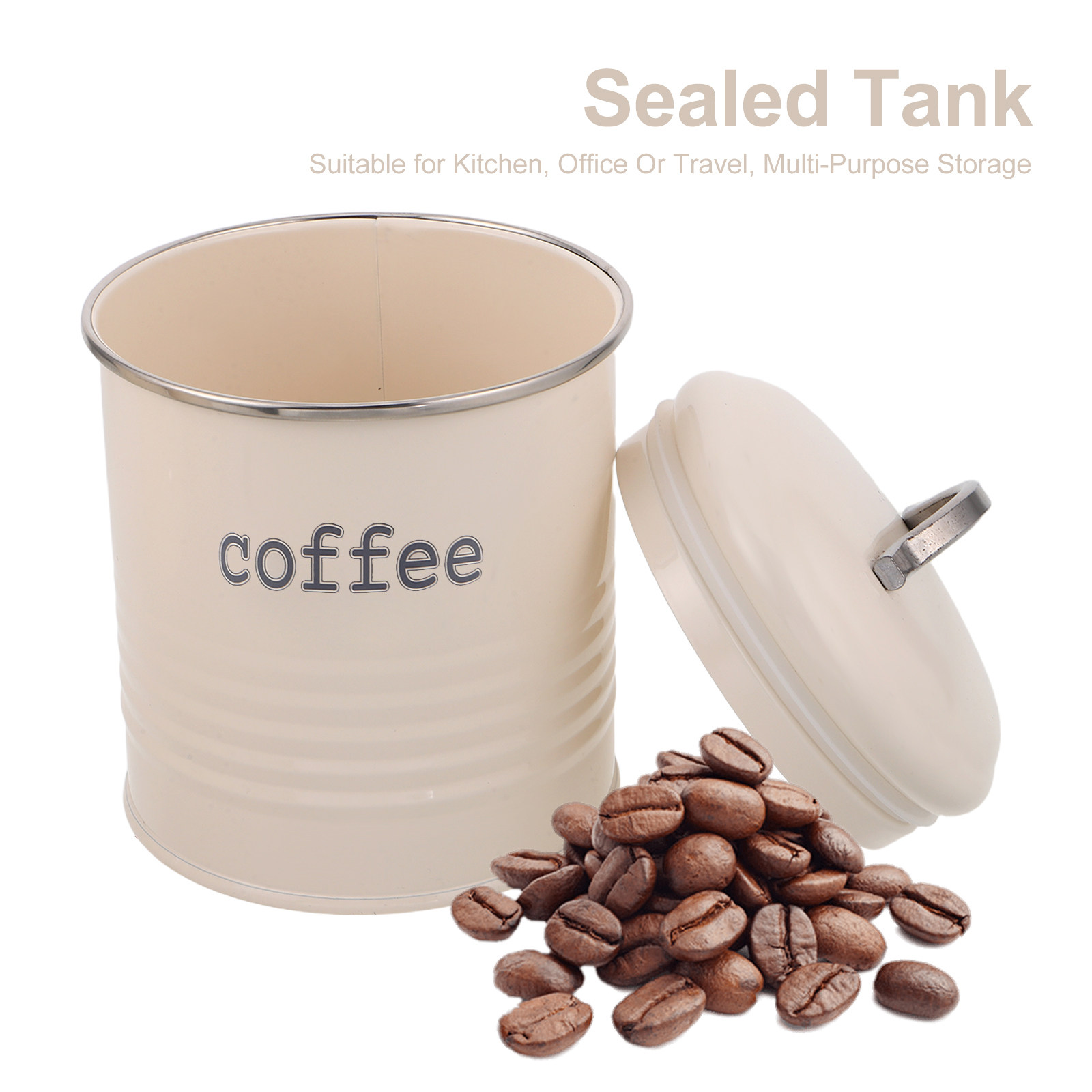 3個セット 密閉コーヒー豆容器セット 気密茶葉砂糖キャニスタ - Coffee Tea Jars のレビューと価格