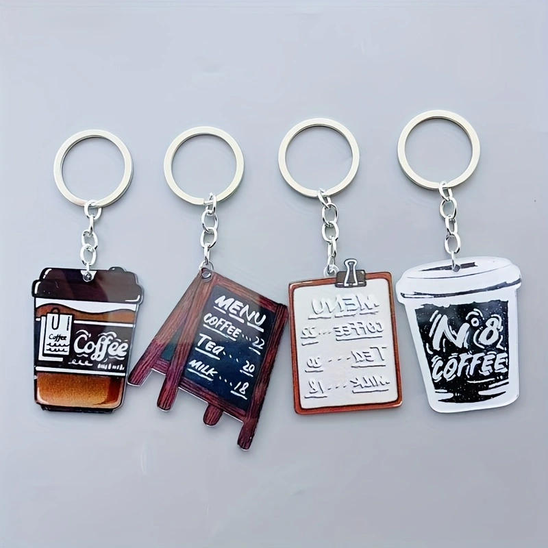 8個入りアクリル製コーヒーカップキーホルダー、女性向けノベル - Coffee & Tea Collective のレビューと価格
