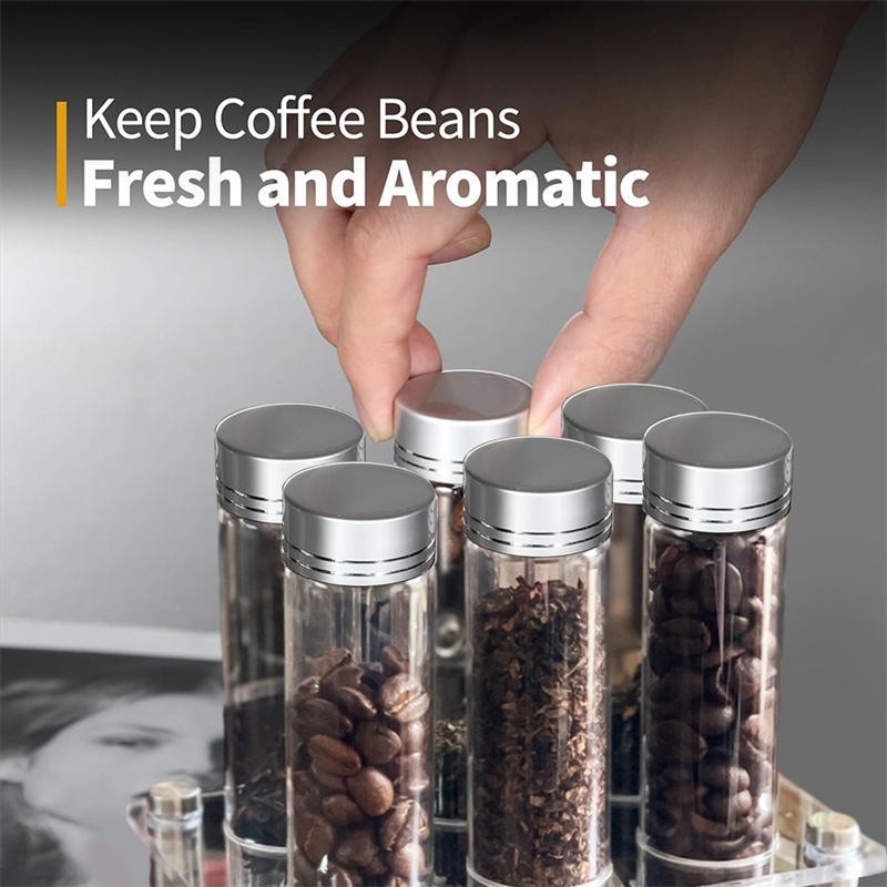コーヒー豆保存容器ポータブルコーヒー保存瓶ディスプレイラック - Coffee Tea Jars のレビューと価格