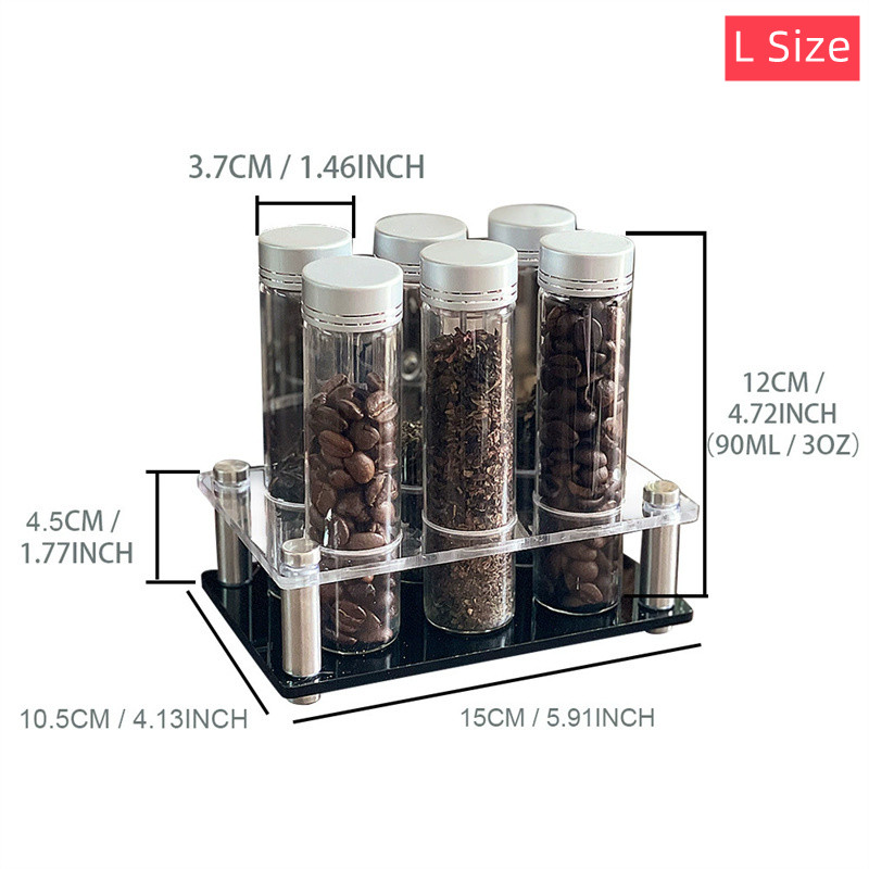 コーヒー豆保存容器ポータブルコーヒー保存瓶ディスプレイラック - Coffee Tea Jars のレビューと価格