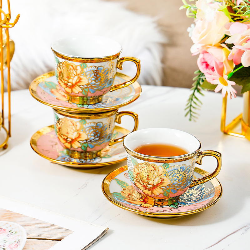 14点セット 家庭用 ヨーロッパ風ティーセット 陶磁器 コー - Coffee Tea English のレビューと価格